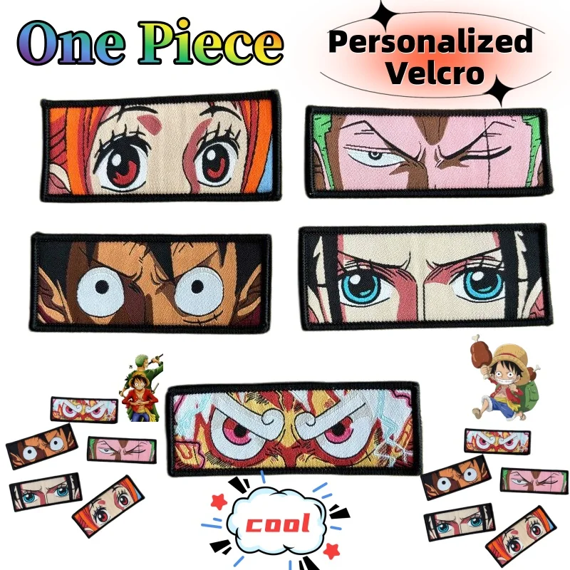 

One Piece Velcro Patch Cute Fashion Cartoon Personality Creative Kawaii Simple Luffy Backpack Arm Patch Gift for Friends
