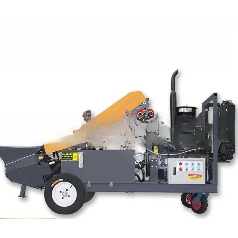 

Small fine stone concrete conveying pump hydraulic secondary structure pouring pump string pump cement mortar hydraulic feeder