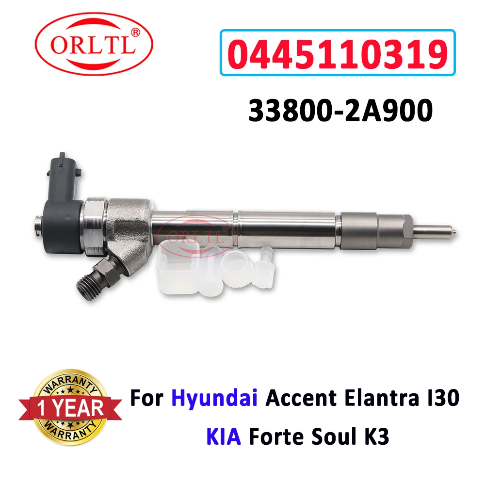 

ORLTL 0445110319 Common Rail Injector 0445110320 Fuel Injector 33800-2A900 Diesel Sprayer 0 445 110 319 For HYUNDAI/KIA CAR