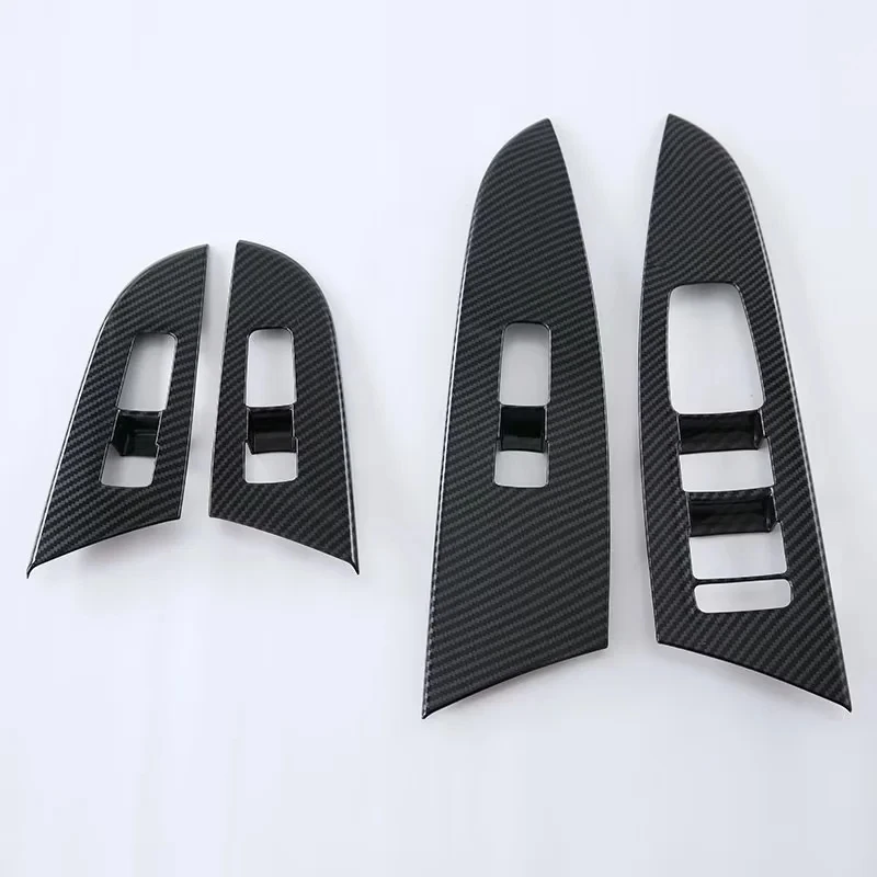 For Kia Mohave Borrego HM2 2019 - 2021 2022 ABS Carbon Fiber Car Door Window  Buttons Cover Armrest Switch Panel Trim Sticker