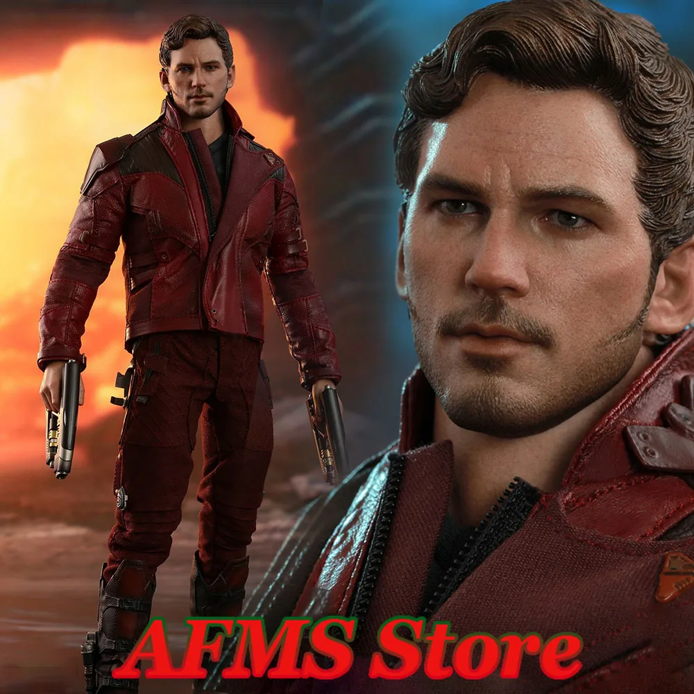 Ensemble complet de figurines d'action originales pour hommes, Hot Toys, Soldat Star-Lord, Chris Pratt, Humorous Team Leader, Collection de corps, 12 en effet, Mms539, 1/6