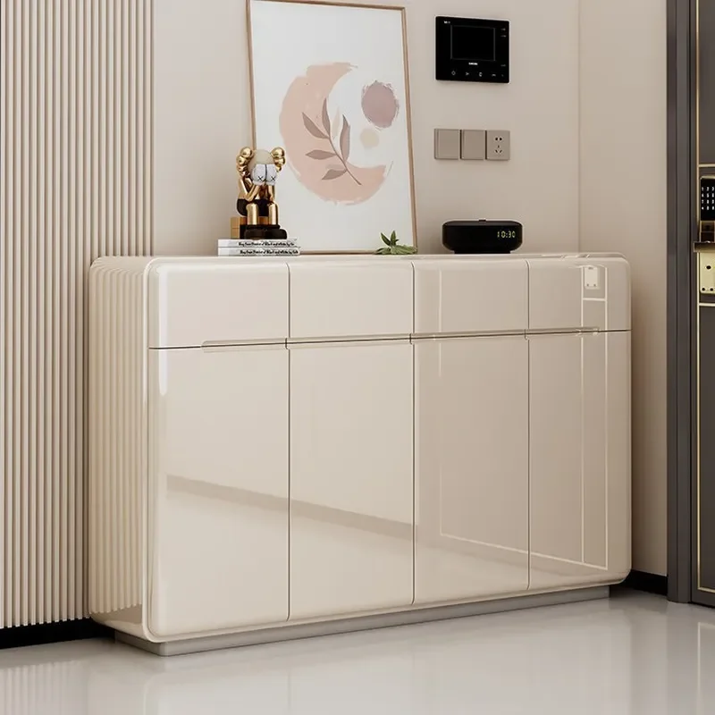 Light Luxury Painted Shoe Cabinet Nordic Simple Large Capacity Storage Locker Home Entrance Foyer Partition Cabinet for