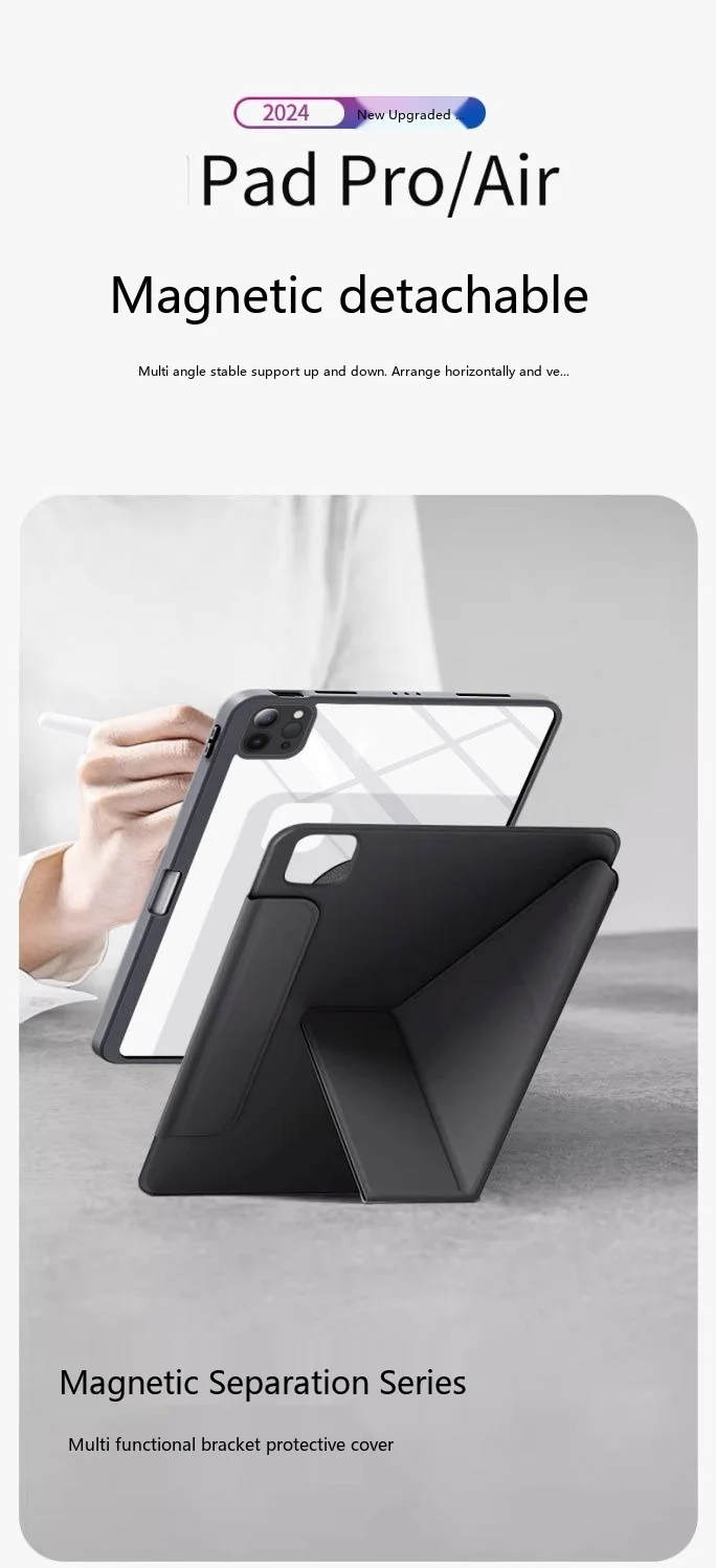 Für OPPO Pad OnePlus Pad 13,2 12,1 11,6 11,4 11 8,8 Zoll TPU Y Fold 720 Magnetische Trennhülle – Detail 1