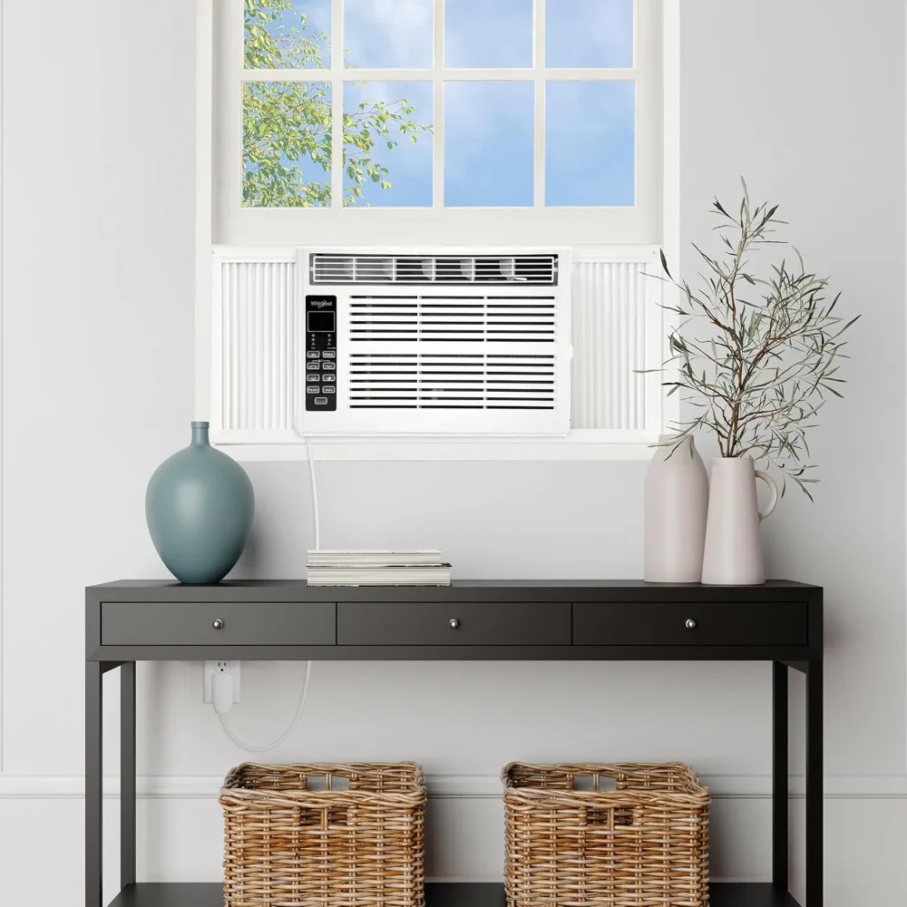 8,000 BTU Window Air Conditioner with Dehumidifier, 115V, Window AC for Rooms up to 350 Sq. Ft., Living Room