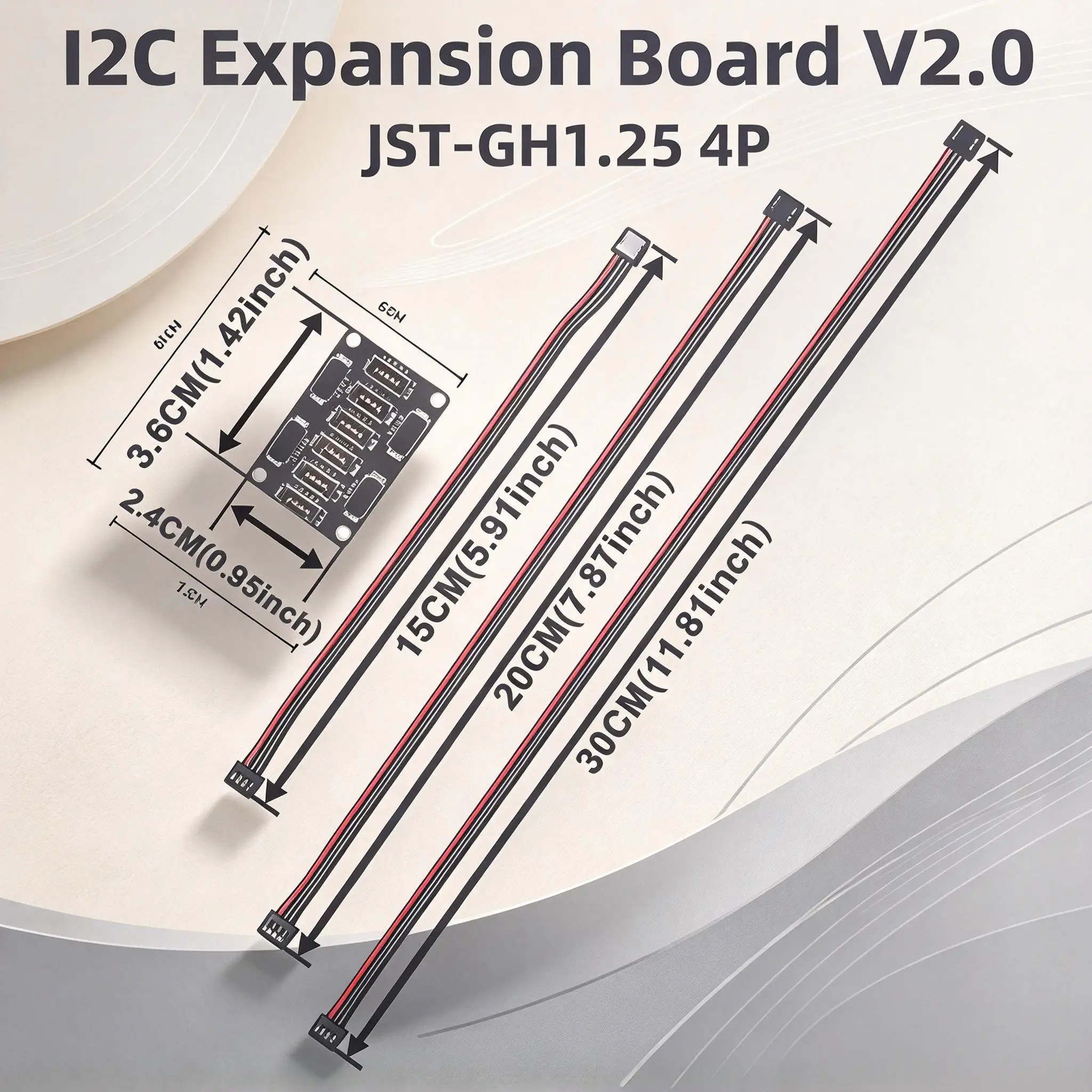 BCUBE I2C expansion board V2.0 and I2C expansion board V3.0 splitter expansion module with JST-GH1.25 flight controller cable