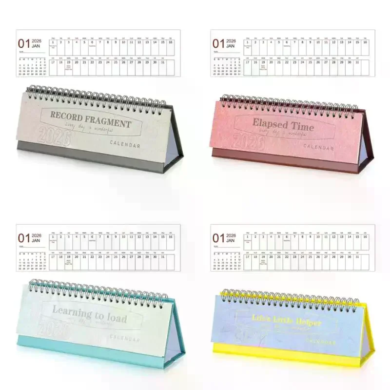 

2026 Korean Calendar Simple, Fresh And Creative Desktop Decoration Plan Check In Notebook