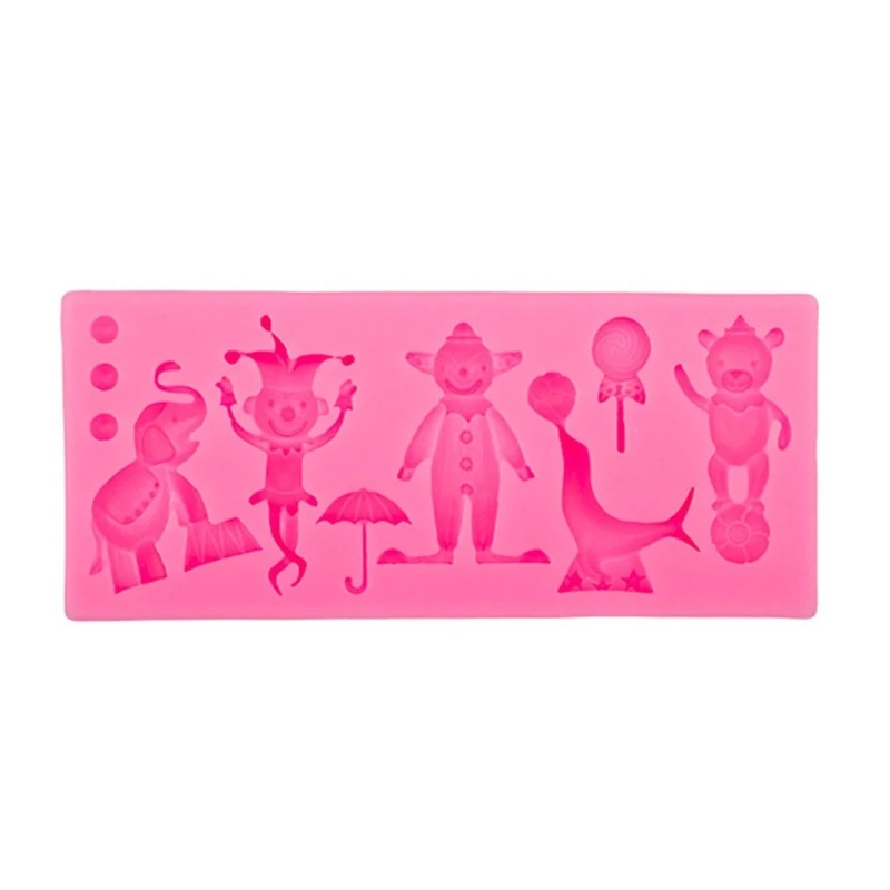 Circus Clown Mold Fondant Chocolate Mould Cake Pastry Baking DIY Supplies