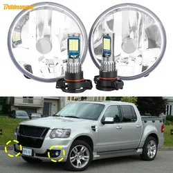 2 X Car Canbus Front Fog Light Lampshade + PSX24W LED Lamp 12V For Ford Explorer Sport Limited, XLT 2008 2009 2010