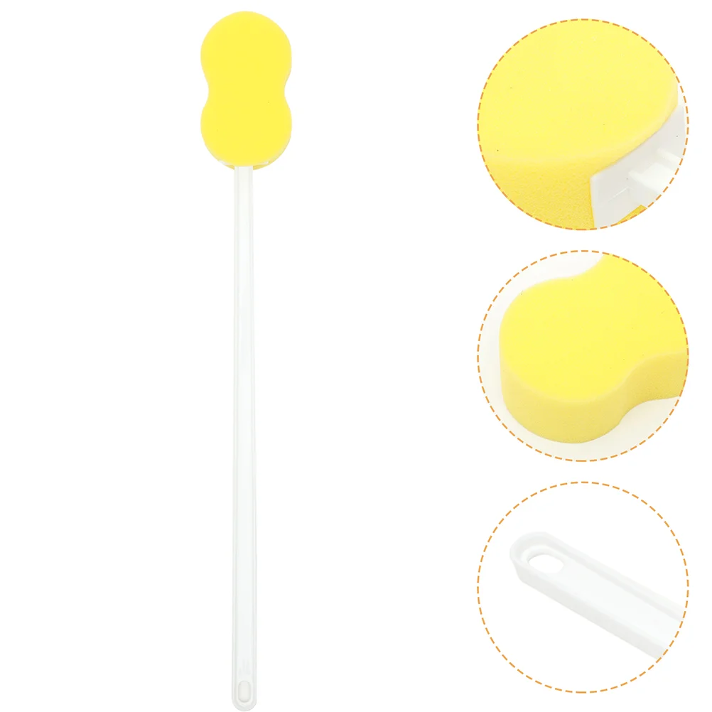 

2 Pcs Scrub Brush Back Scrubber Long Handled Sponge Bath Sponges Stick for Bathing Shower Body Ball