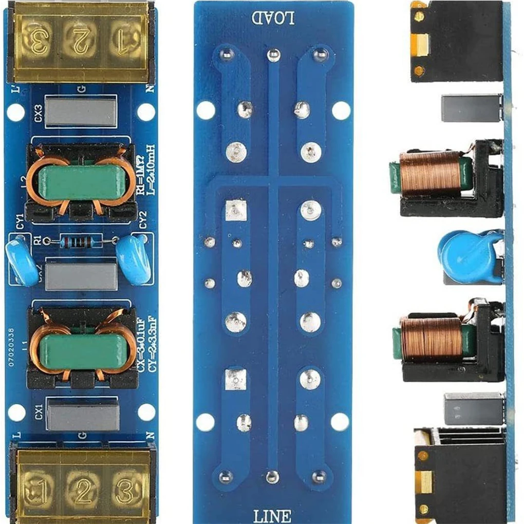 25A 6A Power Supply Filter EMI High Frequency 2 Stage Power Supply EMI Filter Low-pass Filter Board for Frequency Conversion