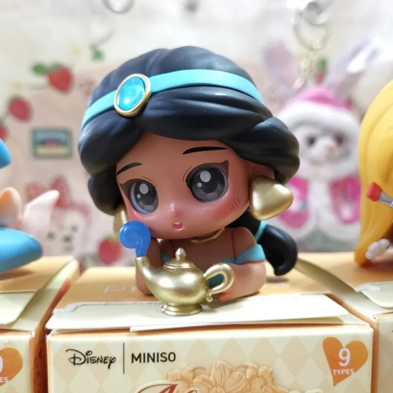 Disney Princess Afternoon Break Series กล่องตาบอด Mulan Belle Rapunzel Cinderella Elsa คอลเลกชันรูป Surprise กล่องของเล่นของขวัญ