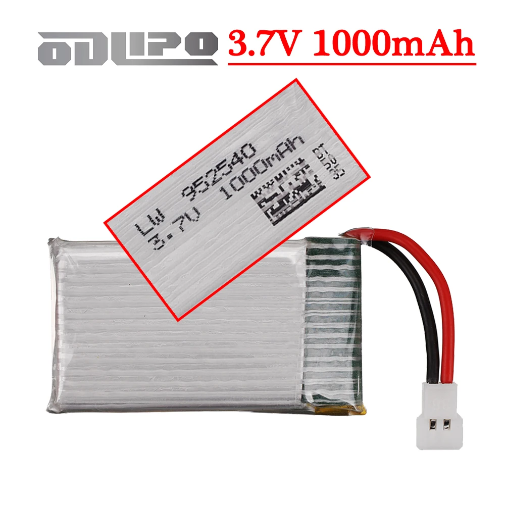 3,7 В, 1000 мАч, 25C Lipo аккумулятор для Syma X5 X5C X5SC X5SW TK M68 MJX X705C SG600 Радиоуправляемые дроны, радиоуправляемый квадрокоптер, игрушки, запасные части 952540