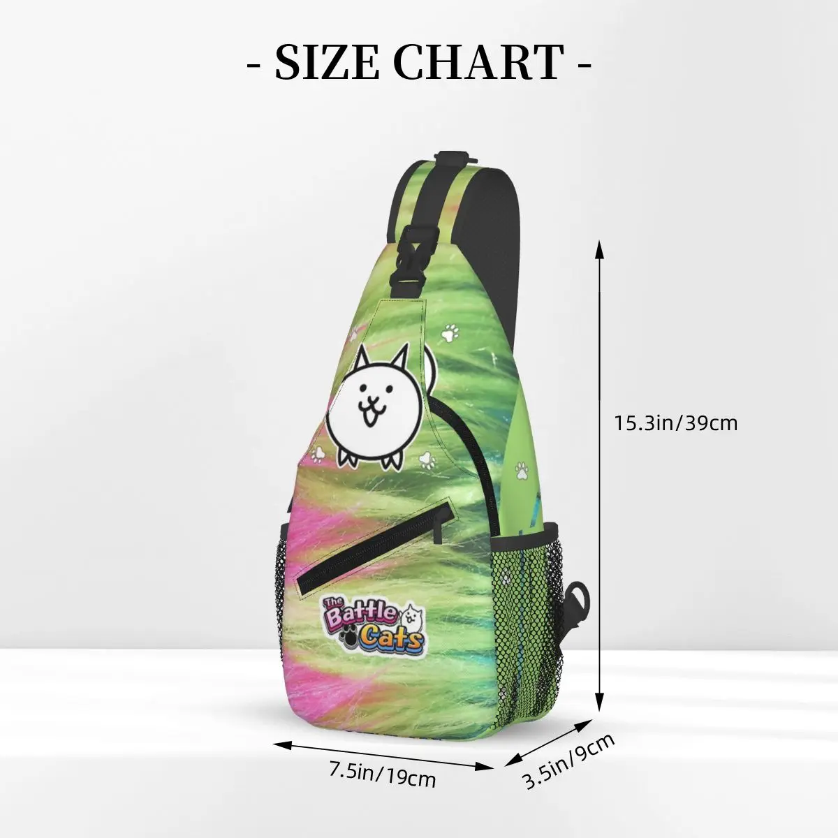 لطيف القطط المعركة الملونة حقيبة الصدر الرجال الرافعة Crossbody على ظهره حقيبة صدر للرجال السفر المشي لمسافات طويلة Daypack حقيبة كتف