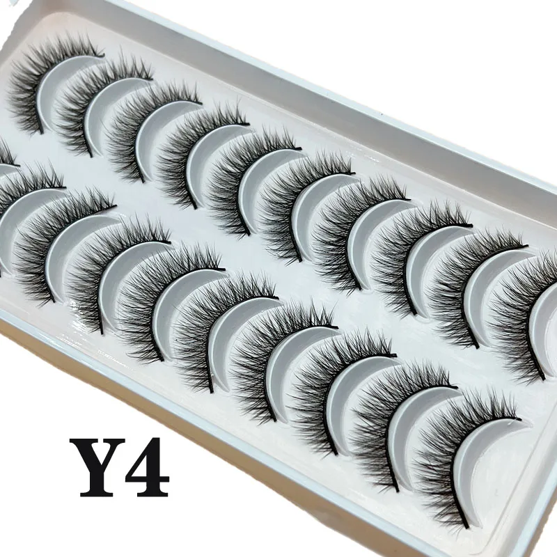 Russische Streifenwimpern 10 Paar Flauschige Kunstnerzwimpern 3D Falsche Wimpern Russische Volumen-Wimpern Künstliche Wimpern Giveaway Make-up – Detail 32