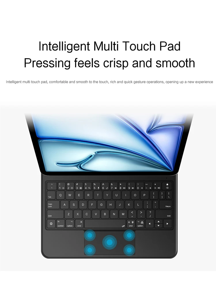 Klawiatura Pogo Pin Magic Keyboard do iPad Pro 12.9 3. 4. 5. 6. generacji, etui do iPad Air 13 M4 M3 M2 Pro 13, inteligentna obudowa Multi-Touch — 2