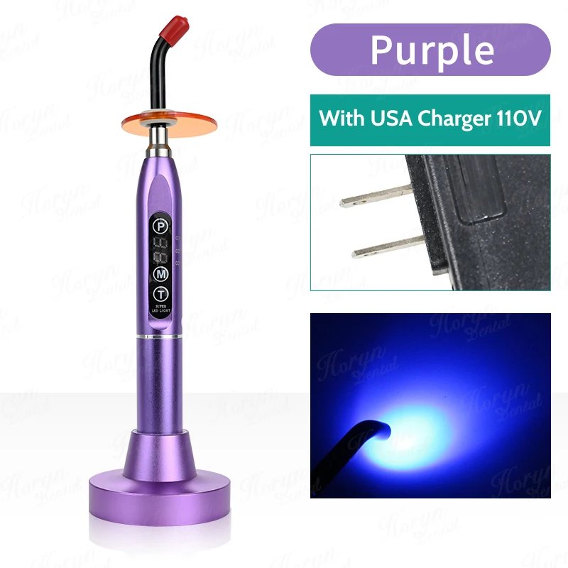 LED Draadloze Tandheelkundige Curing Light Lamp Machine Tandheelkunde Polymeriseren Hars Cure 5 s/3mm Lamp Licht Uitgeharde Tandheelkundige Orthodontie