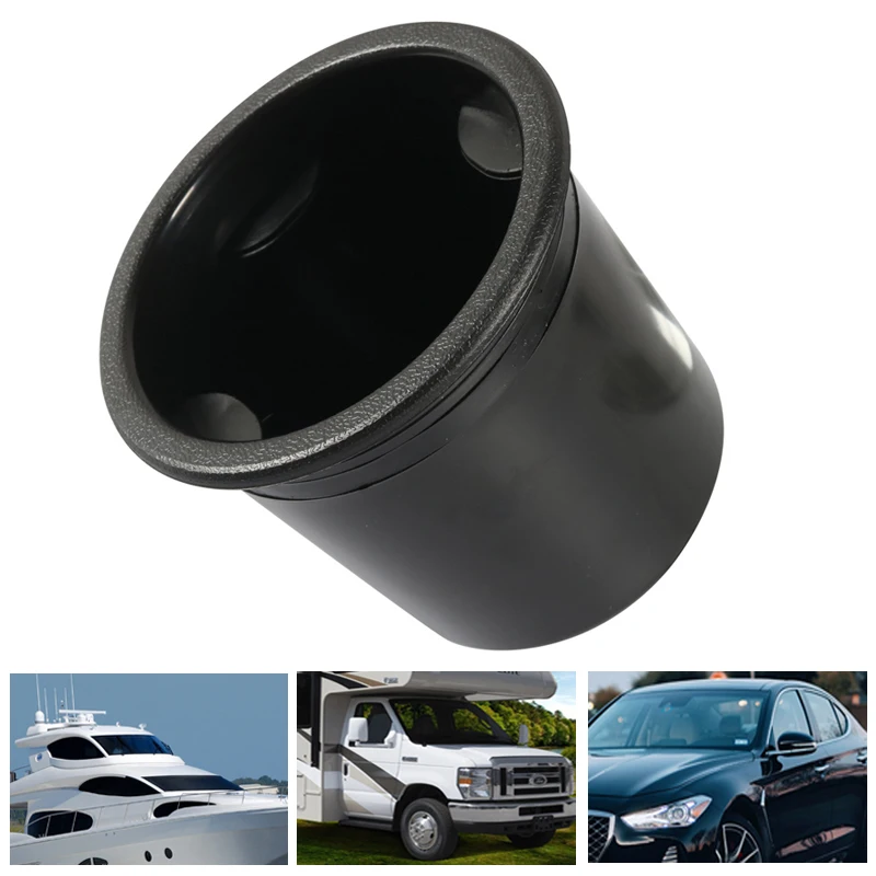Black Plastic Cup Holders For RV Car Marine Boat Truck Water Bottle Stand Recessed Drop In Drink Can Holder Modified Parts