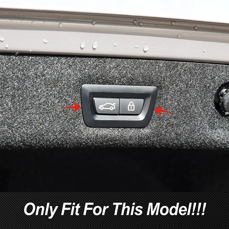 Carbon Color Car Trunk Tailgate Electric Button Frame Sticker For BMW X3 F25 X5 F15 X1 X4 F48 G32 G30 F20 F30 1 2 3 4 5 6 series
