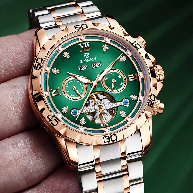 

Business Automatic Men Mechanical Multi-function Luminous Waterproof Watch Men's Trend Fashion Waterproof Watches