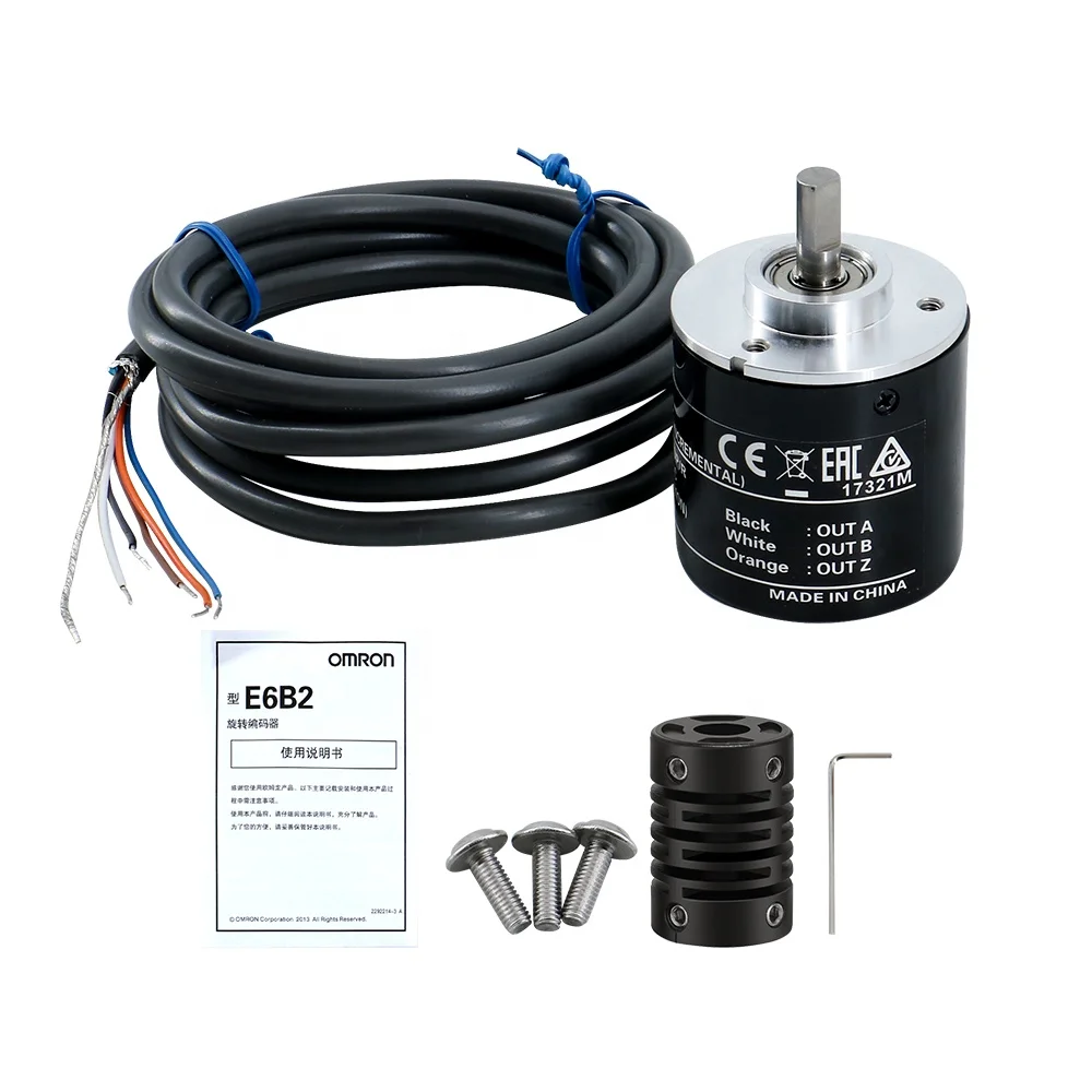 HLTNC 100 200 360 500 600 1000 1024 2000 2500 codificador rotatorio de ascensor fotoeléctrico Incremental de pulso serie E6B2-CWZ6C para Cnc