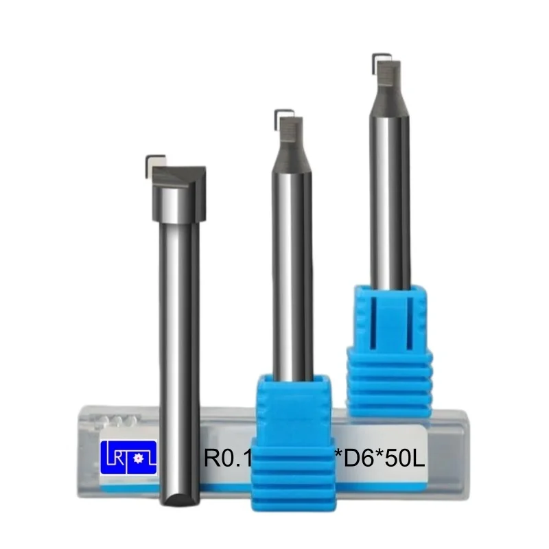 MCD Corner Radius R0.1/R0.3/R0.3 CNC Milling Cutter Single-crystal diomand Length 3mm Solide Carbide End Mill