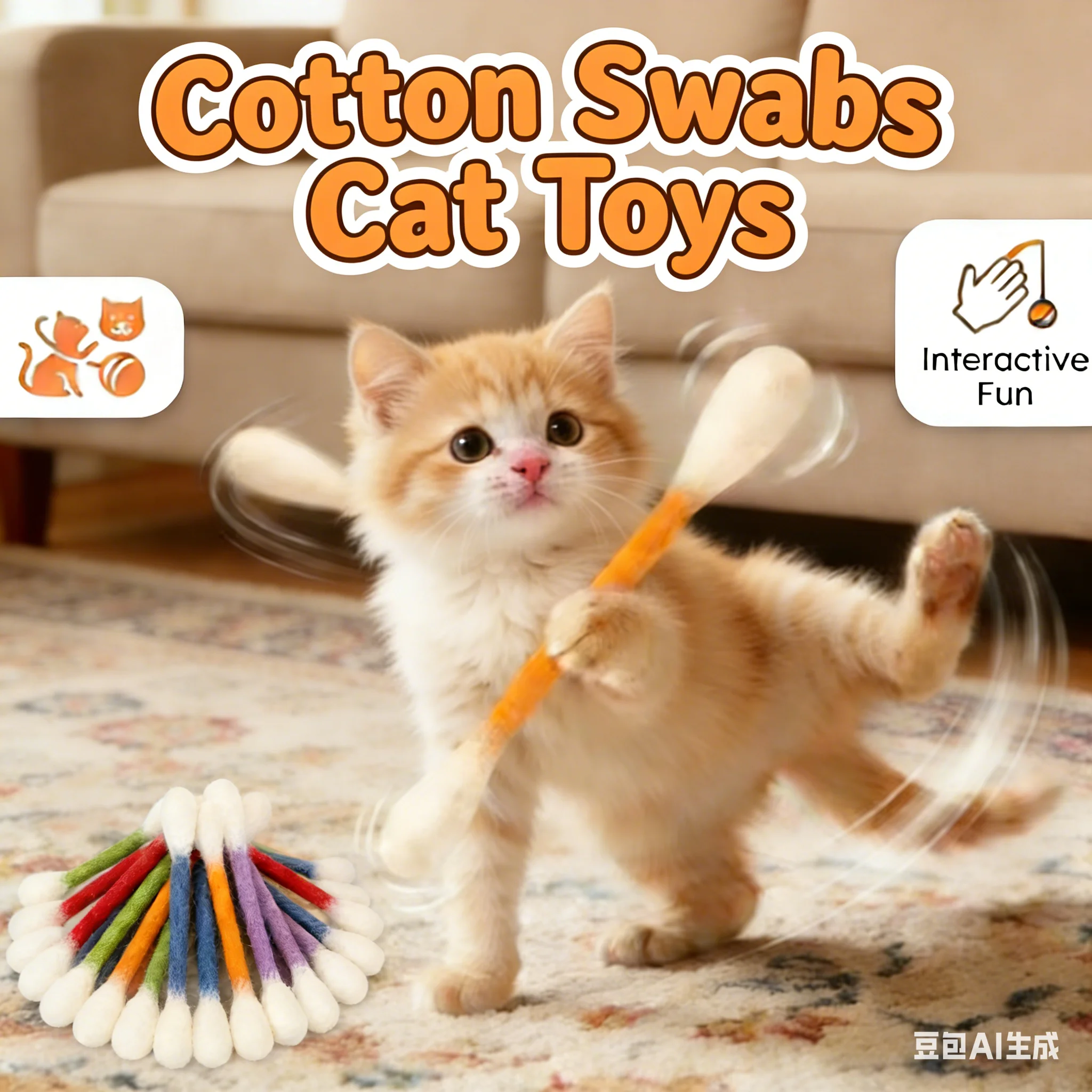 6 Jouets pour chat en coton avec herbe à chat, cordes à mâcher durables pour chatons, jouets interactifs géants en feutre pour chat, jouet à chaton pour la dentition