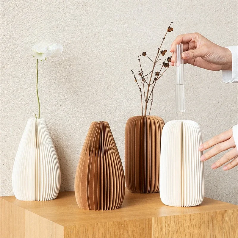 1PC Foldable Creative Vase Ornament Living Room Art Personalized Home Nordic Bedroom Decoration Household Goods