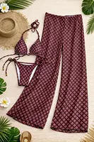 2026 Fashionable Boho Chic Bikini Set with Unique Paisley Design Perfect for Beach Wear and Pool Parties Summer Getaways - Image 5