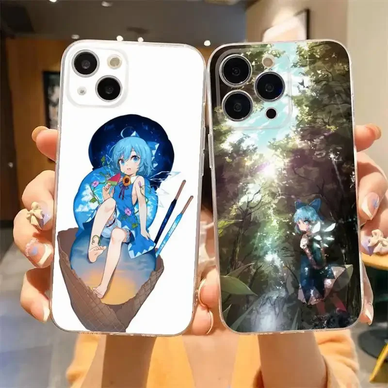 Touhou Project Cirno Cute Girl Phone Case For iPhone 11 12 Mini 13 14 15 Pro XS Max X 8 7 6s Plus 5 SE XR Transparent Shell