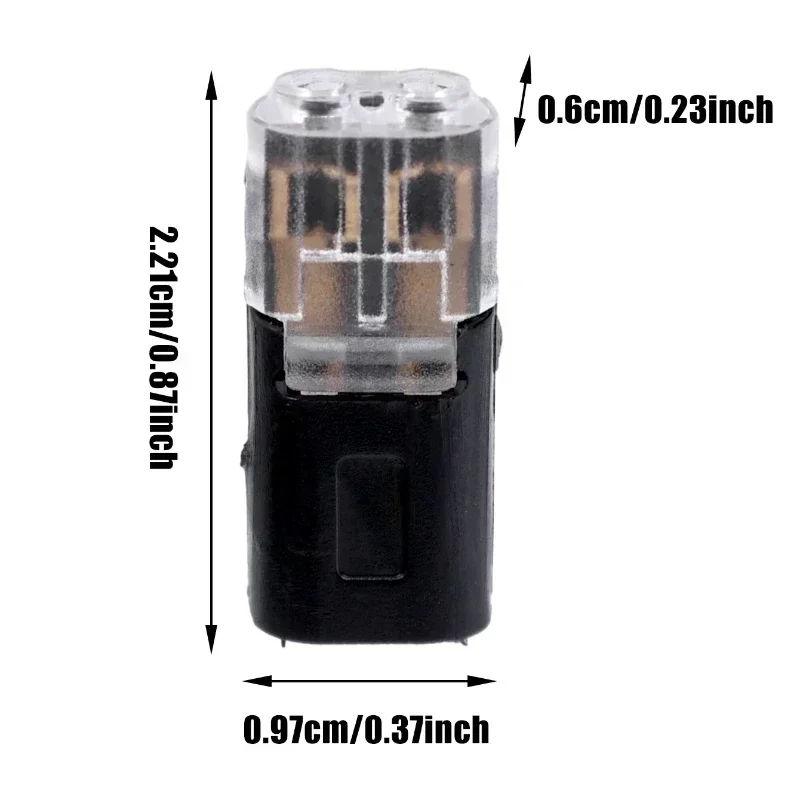 2 Pin Pluggable Wire Connector Quick Splice Electrical Cable Crimp Terminals for Wires Wiring 22-20AWG LED Car Connectors