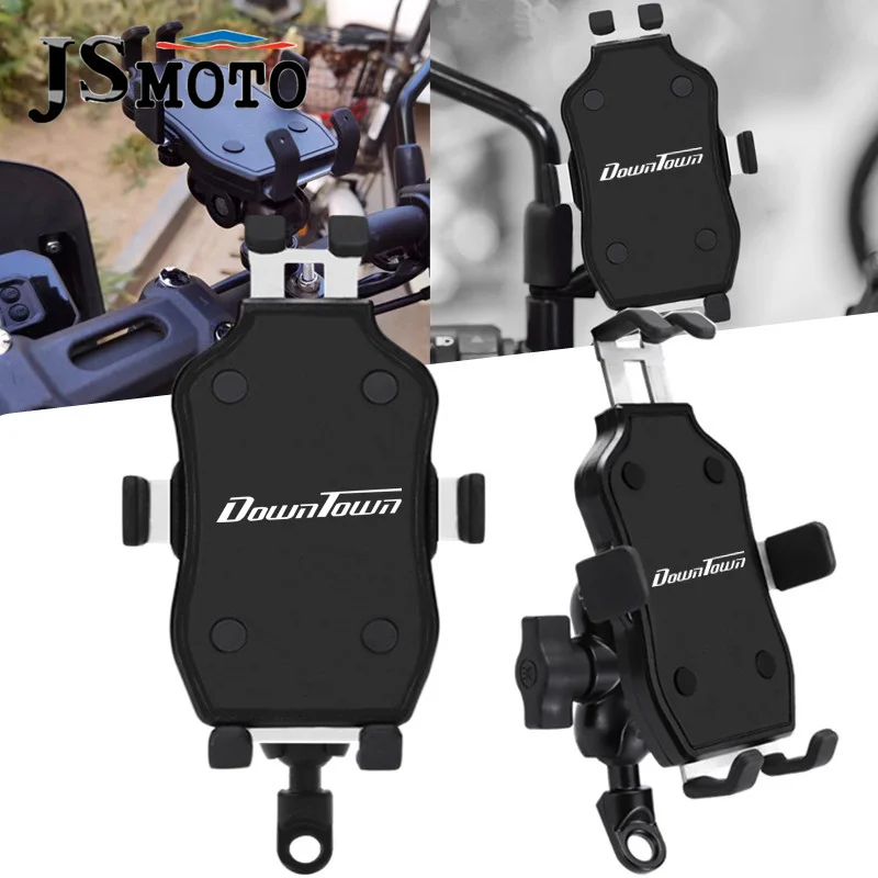 

For KYMCO DOWNTOWN 125i 250i 300i 350i DownTown 300i CNC Handlebar Mobile Phone Bracket Motorcycle Accessories GPS Stand Holder