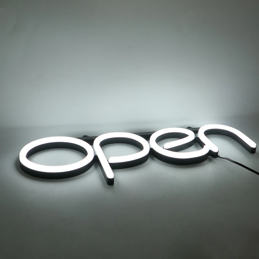OPEN LED Neon Sign Lamp Light on White Integrative Bright Business Custom Store Shop Advertising LED Neon Lights Signs for Bulk