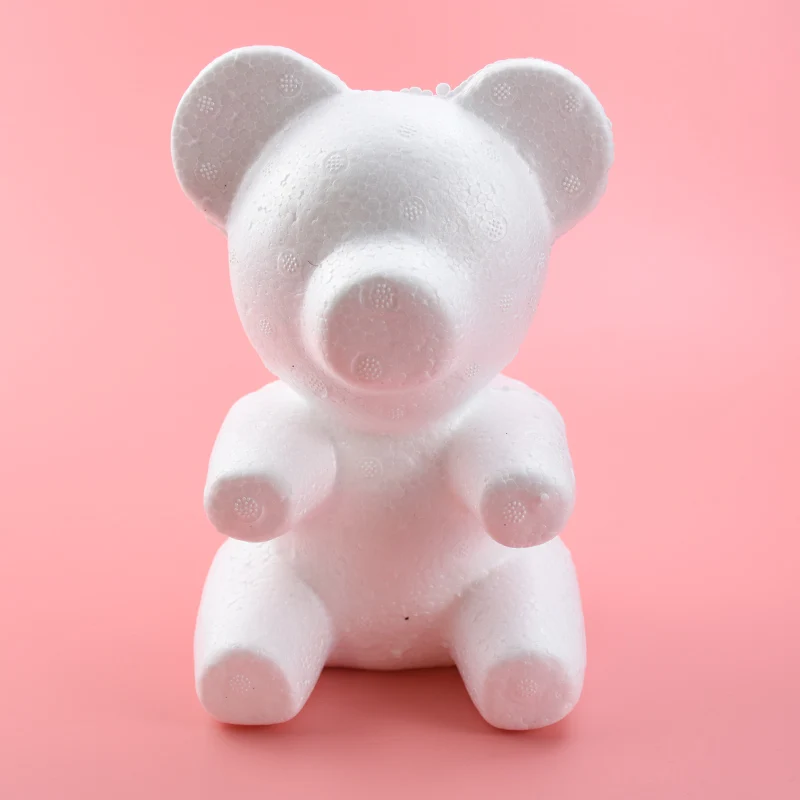 20 cm/30 cm Künstliche Blumen Blase Teddybär der Rosen Form DIY Geschenke Polystyrol Styropor Hochzeit Valentinstag Geschenk – Detail 22