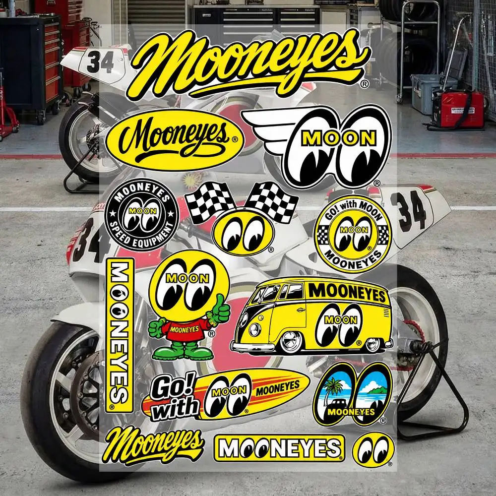 M--M-O-O-N-EYES Aesthetic Graffiti Waterproof PVC Stickers for Car Motorcycle Skateboard Helmet Notebook