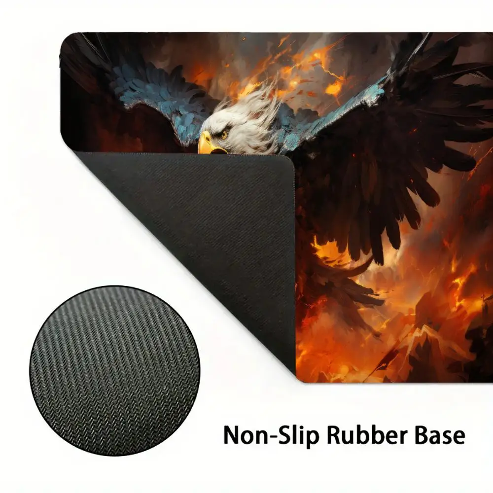 Cool Eagle Mouse Pad Table Cushion Large Gaming Non-slip Desk Accessory Aesthetic Computer Laptop Tablet Mat Mini PC Playmat
