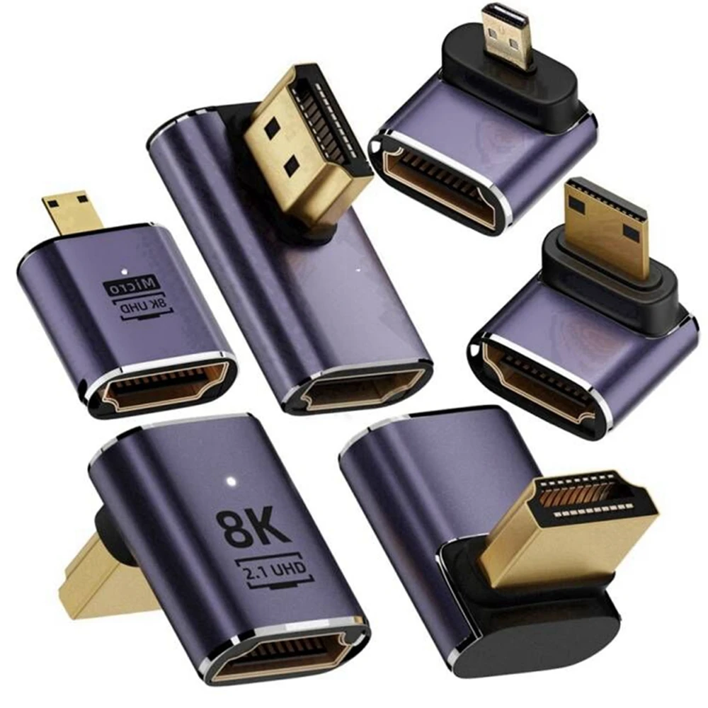 

HDMI adapter elbow 8K60hz portable display camera mini mini HDMI small to large male to female high-definition adapter