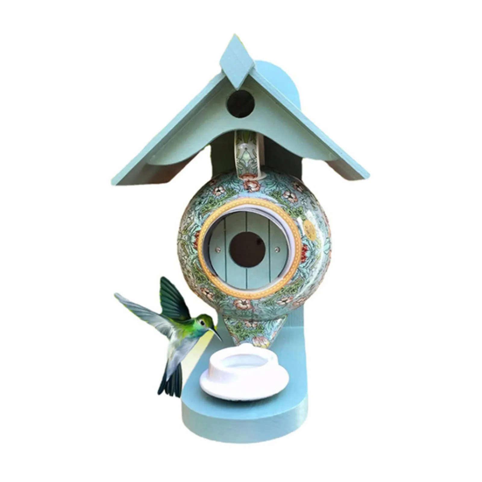 Imagem -05 - Teapot Birdhouses e Alimentadores Pendurado Beija-flor Alimentadores Casa de Pássaro Pendurado Beija-flor Alimentador de Aves Fora Alimentador de Aves Selvagens