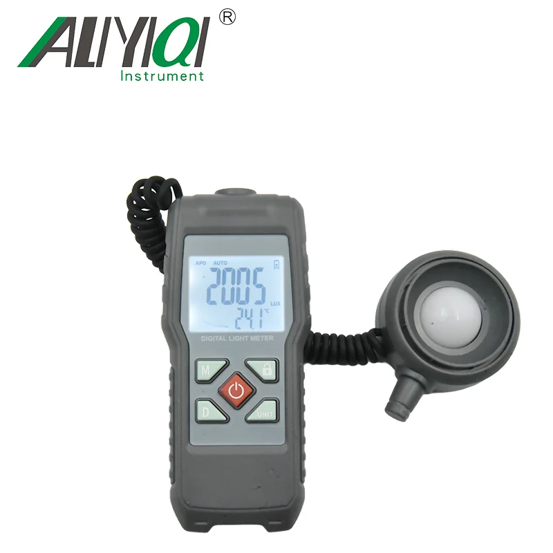 ALIYIQI Medidor de luz Medidor de iluminancia digital Probador Lux portátil LCD 0- 199999   Fotómetro Luxmetro de bolsillo Lux/Fc para cultivo de plantas