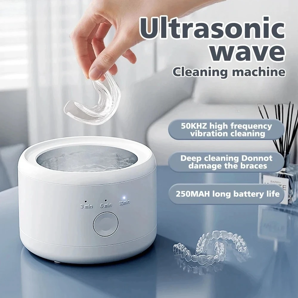 Electric Braces Box Cleaning Box Multi-function Invisible Retainer Denture Cleaning Machine Jewelry Orthodontic Cleaner Tool