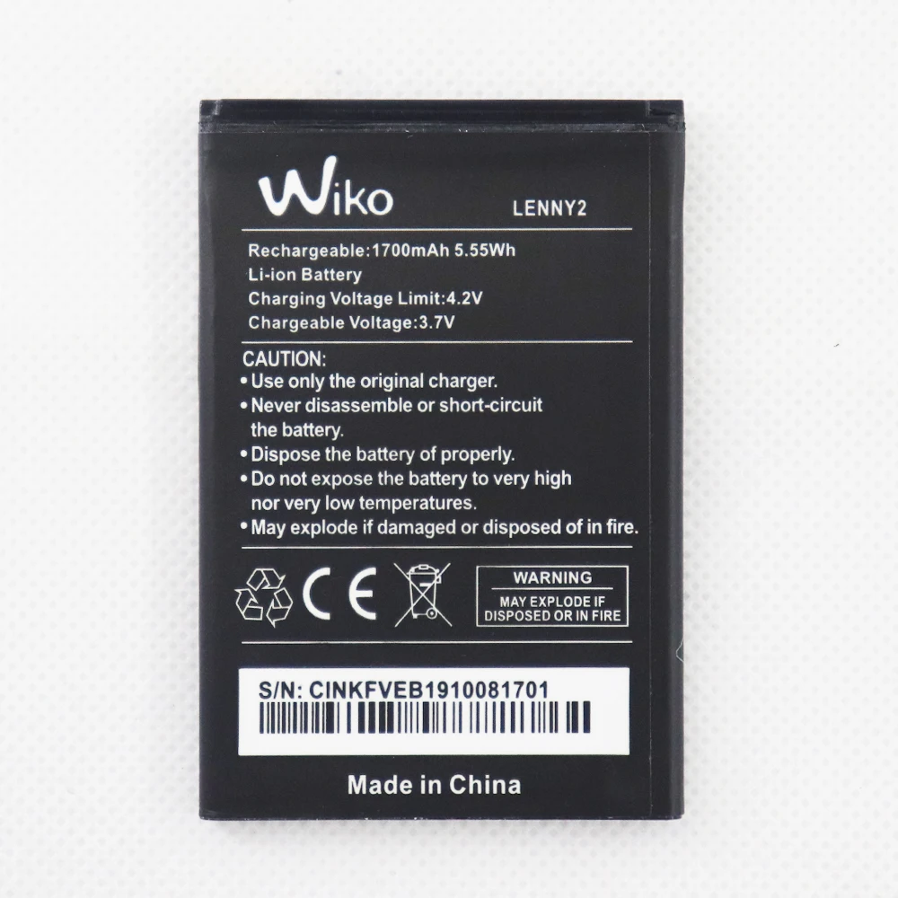 Original 1700mAh Lenny Batterie Bateria For Wiko Lenny 2 Battery