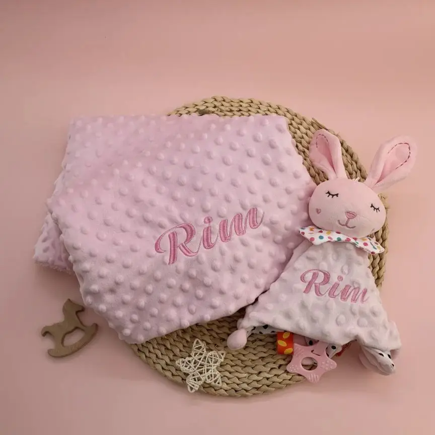 

Одеяло с именем ребенка на заказ, коляска для новорожденных, куклы для сна, мягкая плюшевая пустышка, чехол для полотенца, подарок для душа