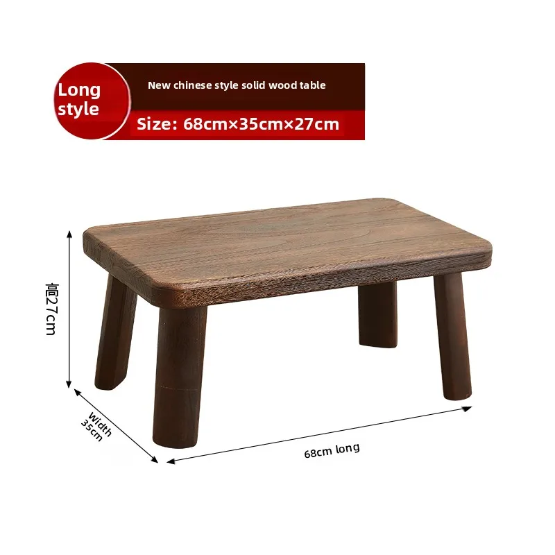 Japanse lage theetafel massief houten Tatami salontafels vloerzitbureau voor theehuis traditionele Kotatsu-stijl dorpelbijzettafel