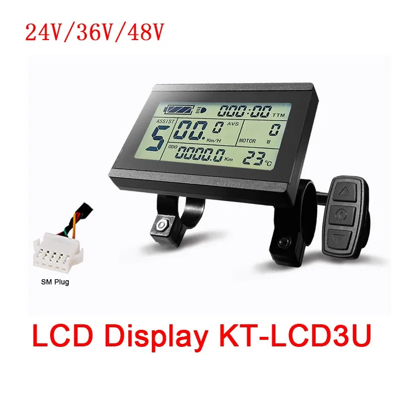 

Electric Bicycles Display KT LCD3U LCD Display Computer SM/Waterproof Plug Bicycle accessories