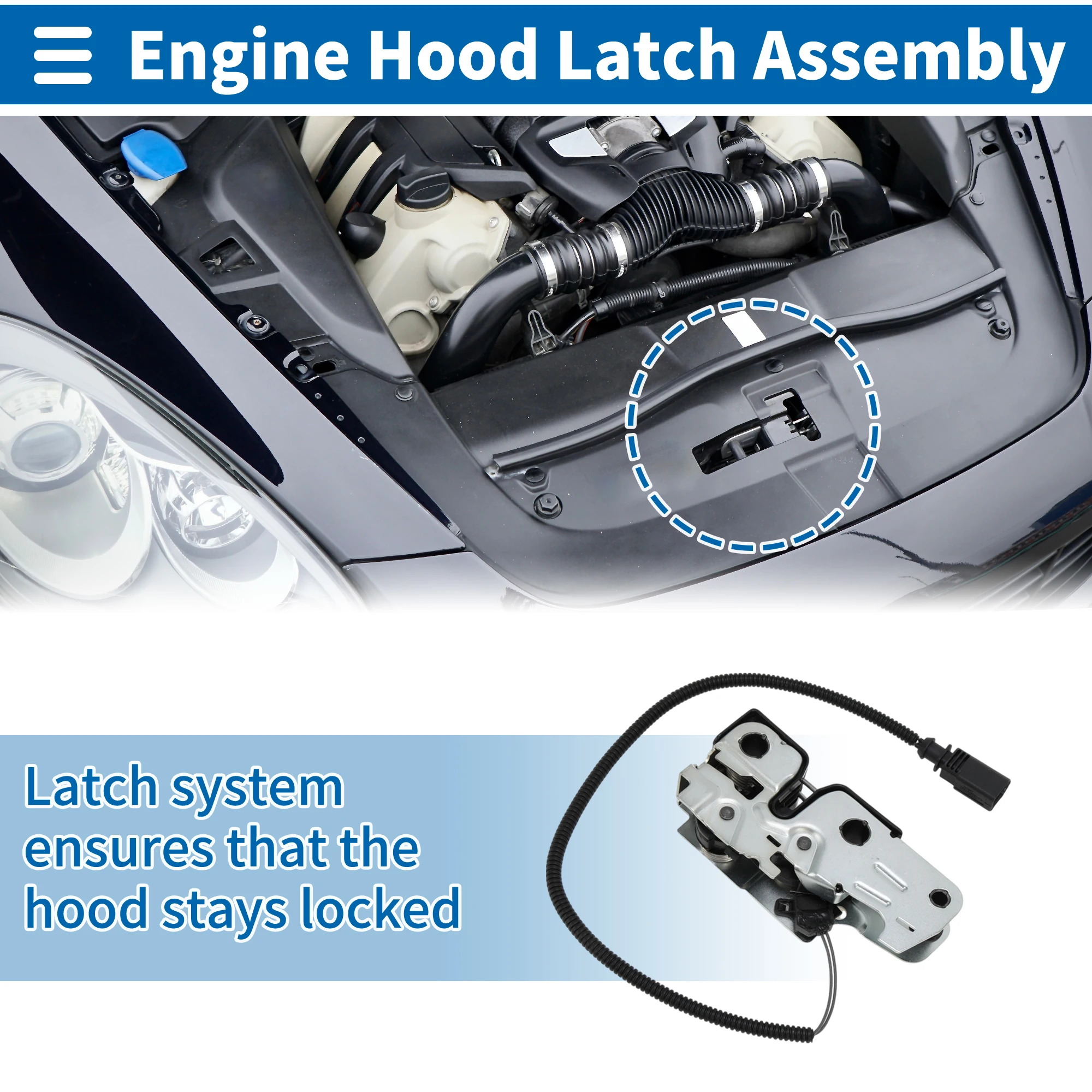 

Защелка капота UXCELL в сборе для Volkswagen TOURAN 2006-2010 No 1T1823509 1 шт.