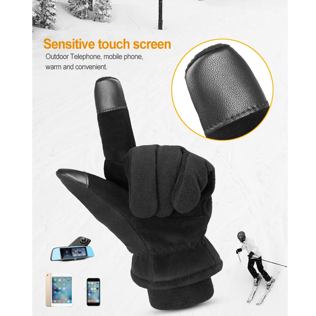 

Winter Warm Full Gloves Waterproof Windproof Screen Hand Warmer Tear-resistant Mittens Driving Running Fitness