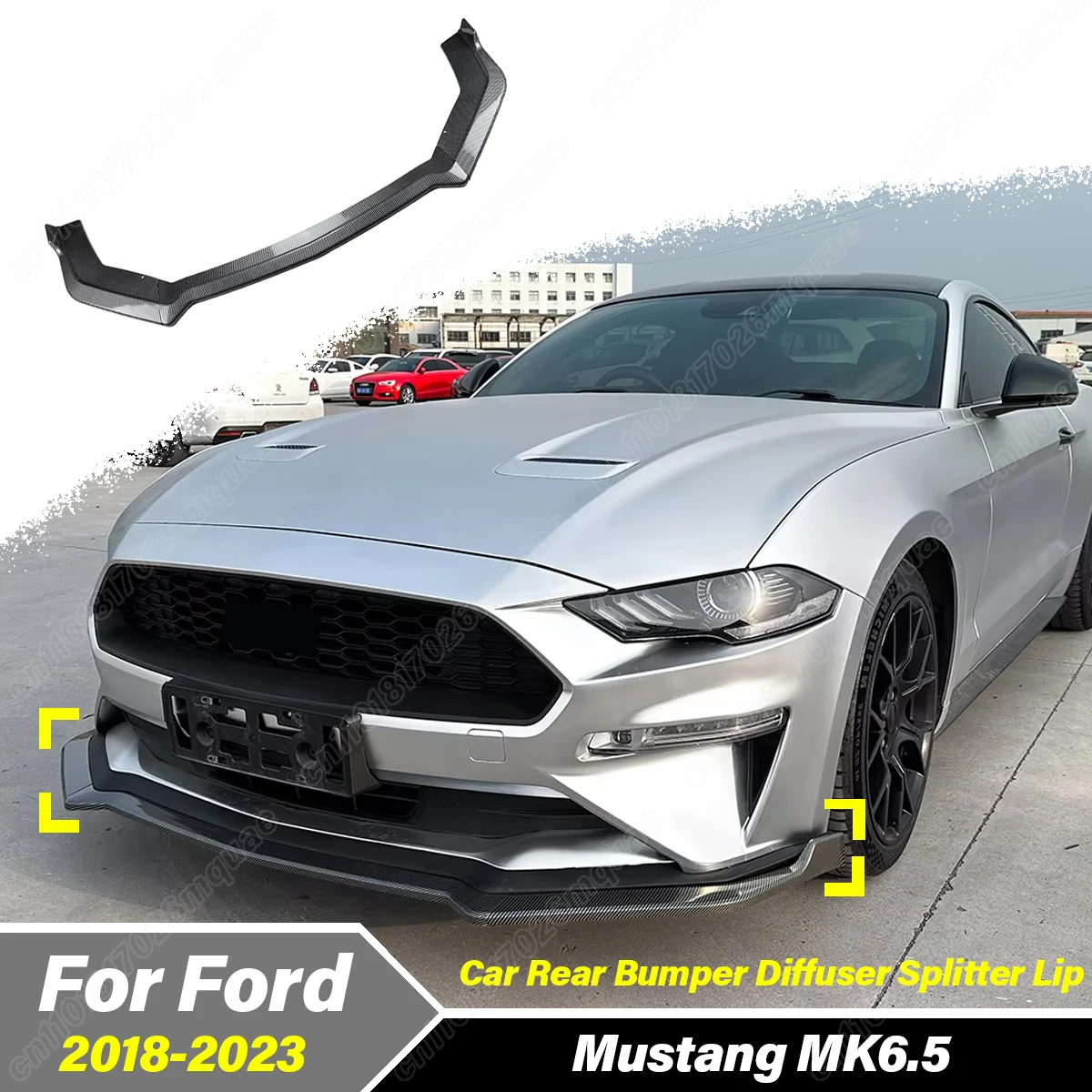 

For Ford Mustang MK6.5 2018 2019 2020 2021 2022 2023 Car Front Bumper Spoiler Body Front Fender Diversion Decorative Accessories