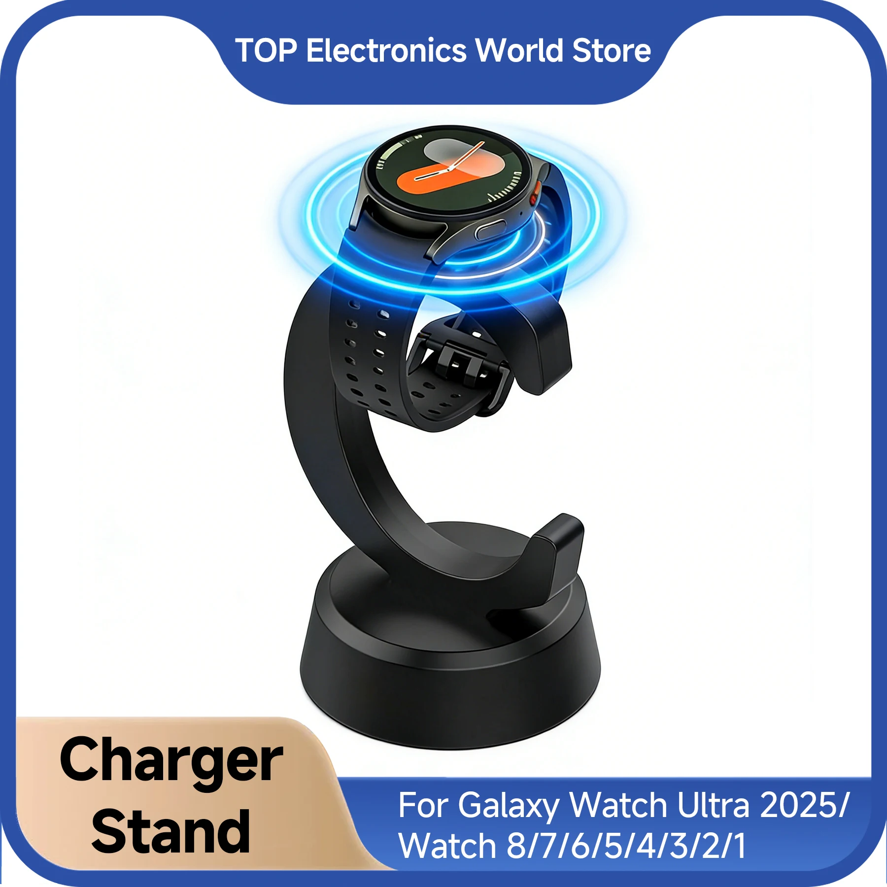 

Charger Stand for Galaxy Watch 8/7/6/5/4 - Magnetic Wireless Charging, Smart Watch Charger, Type-C Port