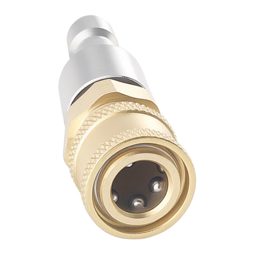 High-Pressure Car Wash Nozzle Stainless Steel 360 Degree Rotating Swivel Quick Connect Fitting for Hose Compatibility