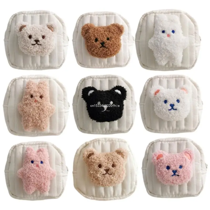 rangement en peluche souple, étui organisateur, pochette pour petits articles, conteneur en peluche, à main pour