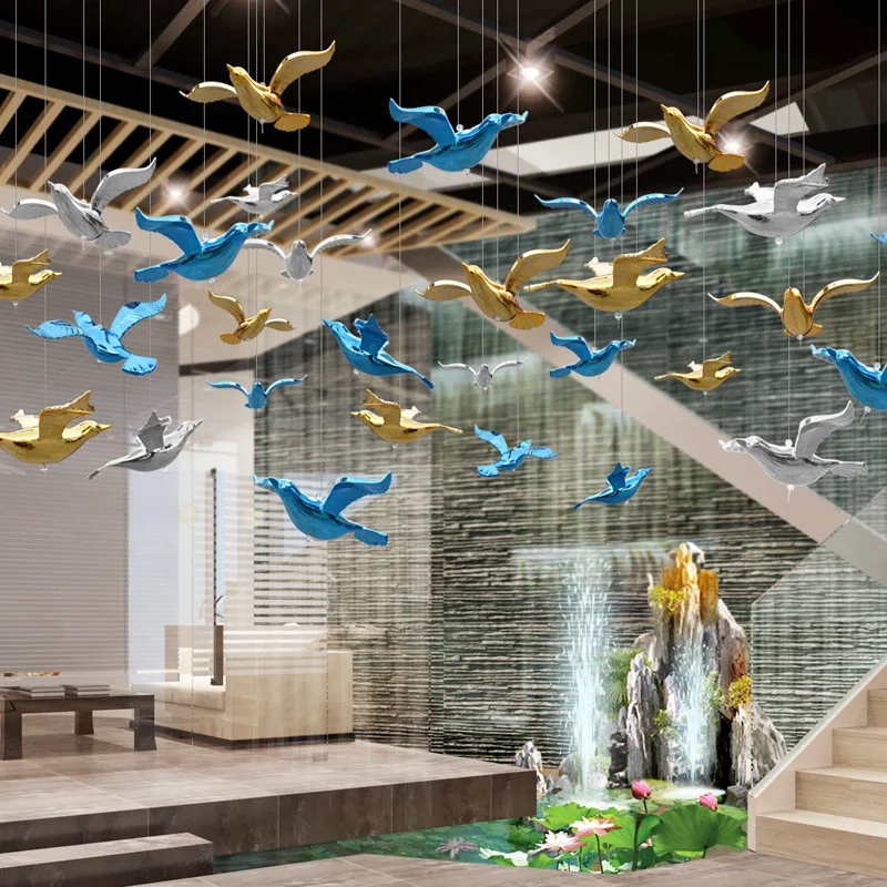 Ceiling Sky Bedroom Pendant Car 4S Shop Hotel Atrium Pendant Wedding Decoration Window Beauty Chen Bird Pendant